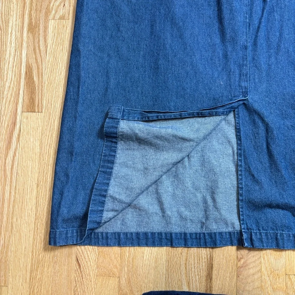 Embroidered Blue Midi Dress - Picture 5 of 6